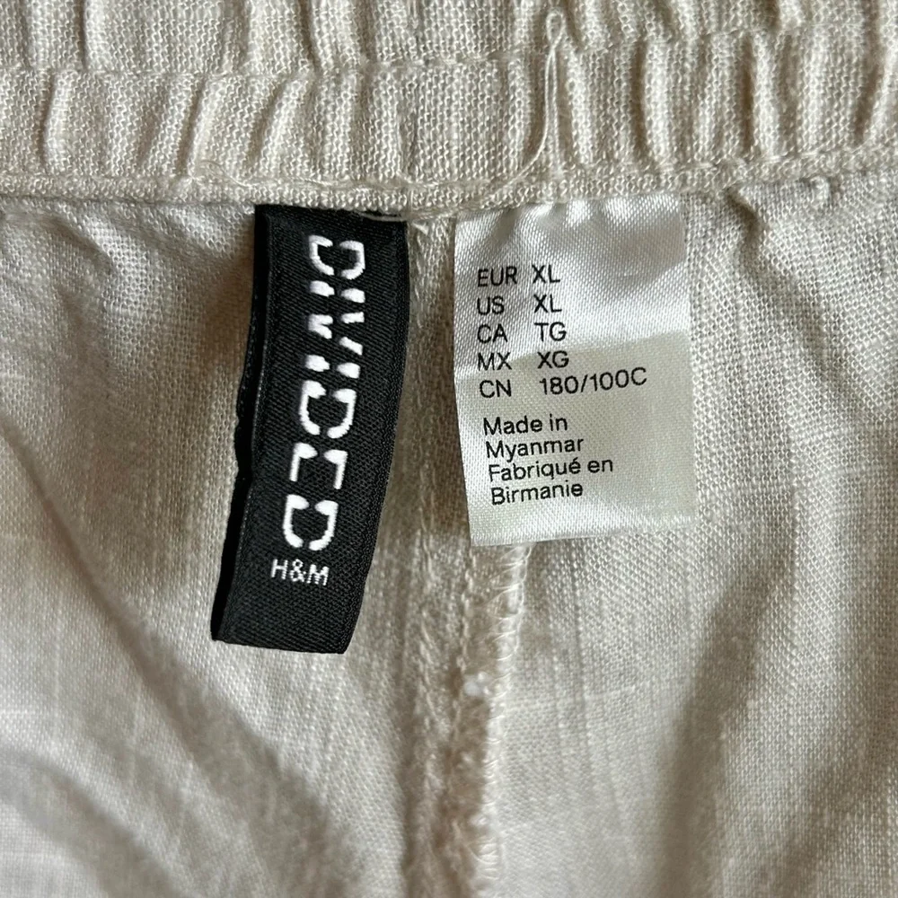 Beige Drawstring Shorts - Picture 2 of 3